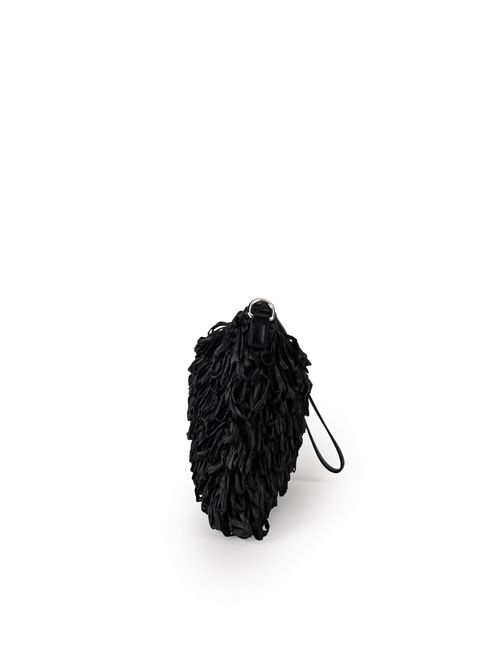 Borsa Marcella Clutch in rafia Nero GIANNI CHIARINI | BS 10865 SUMCRAZYNERO